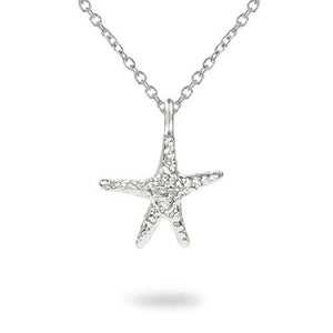 TINY STARFISH PENDANT IN STERLING SILVER - NECKLACES