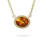 CITRINE TESSA PENDANT IN YELLOW GOLD - NECKLACES