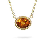 CITRINE TESSA PENDANT IN YELLOW GOLD - NECKLACES