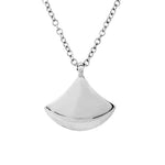 SMALL FAN PENDANT IN SILVER - NECKLACES