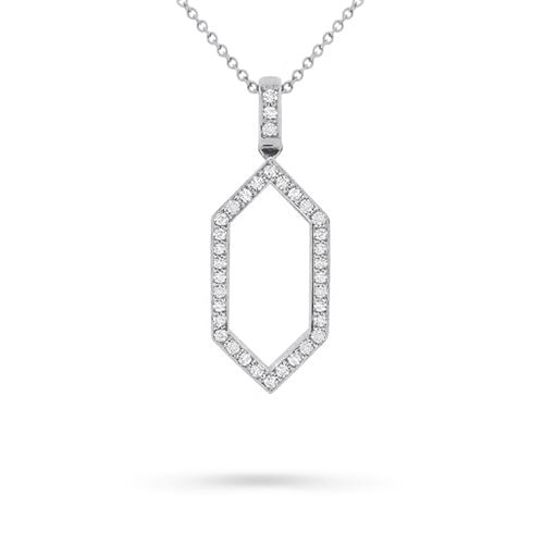 GRAPHITE DIAMOND PENDANT IN 14 KARAT GOLD - NECKLACES