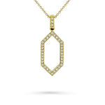 GRAPHITE DIAMOND PENDANT IN 14 KARAT GOLD - NECKLACES