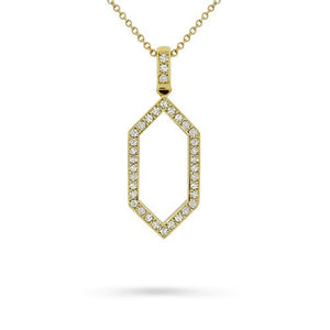 GRAPHITE DIAMOND PENDANT IN 14 KARAT GOLD - NECKLACES