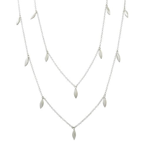 MARQUISE DROP NECKLACE IN SILVER - NECKLACES