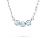 LUNA AQUAMARINE PENDANT IN WHITE GOLD - NECKLACES