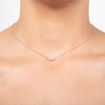 LUNA THREE DIAMOND PENDANT IN 14 KARAT YELLOW GOLD - NECKLACES