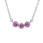 LUNA PINK TOURMALINE PENDANT IN SILVER - NECKLACES