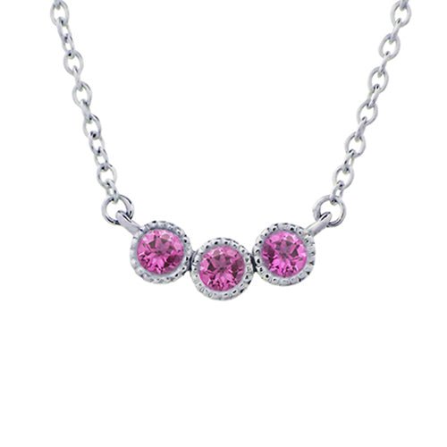 LUNA PINK TOURMALINE PENDANT IN SILVER - NECKLACES