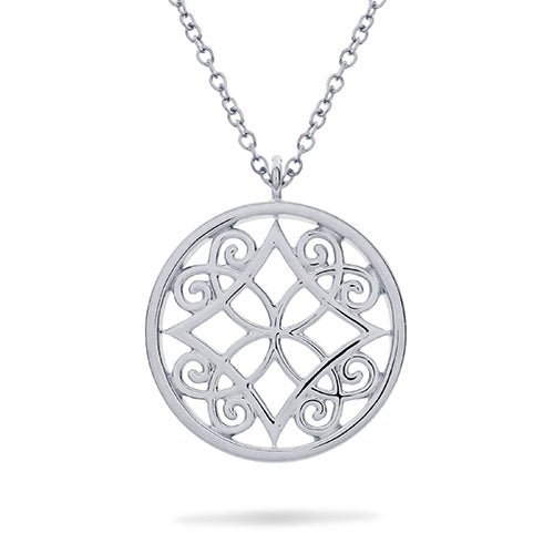 FILIGREE PENDANT MEDIUM IN STERLING SILVER - NECKLACES
