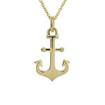 ANCHOR PENDANT IN YELLOW GOLD - NECKLACES