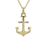 ANCHOR PENDANT IN YELLOW GOLD - NECKLACES