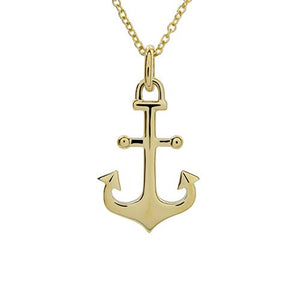ANCHOR PENDANT IN YELLOW GOLD - NECKLACES