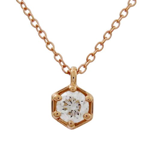 VICTORIA DIAMOND PENDANT IN ROSE GOLD - NECKLACES