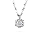VICTORIA HALF CARAT DIAMOND PENDANT IN WHITE GOLD - NECKLACES