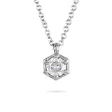 VICTORIA HALF CARAT DIAMOND PENDANT IN WHITE GOLD - NECKLACES