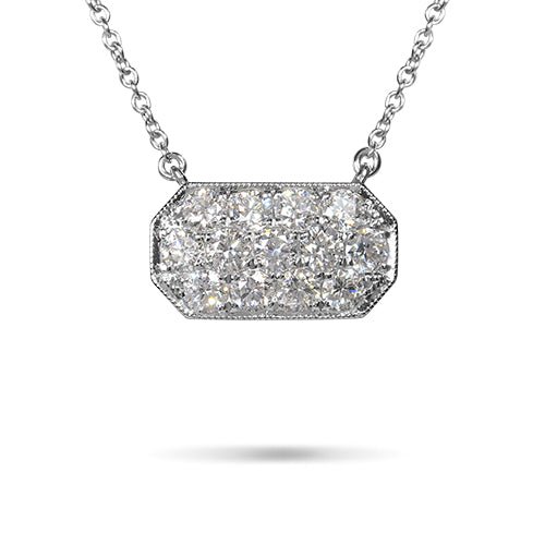 ELLA DIAMOND PENDANT IN WHITE GOLD - NECKLACES