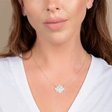 DAHLIA DIAMOND NECKLACE IN WHITE GOLD - NECKLACES