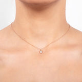 DEW DROP DIAMOND PENDANT IN YELLOW GOLD - NECKLACES