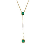 EMERALD DROP NECKLACE -
