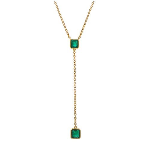 EMERALD DROP NECKLACE -