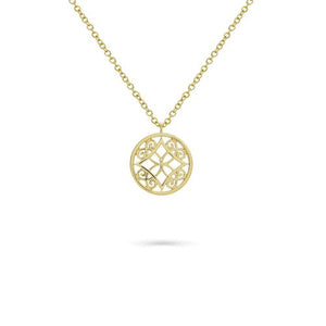 FILIGREE PENDANT SMALL IN 14 KARAT YELLOW GOLD - NECKLACES