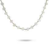 TIED MOONSTONE RONDELLE NECKLACE - NECKLACES