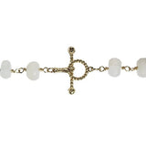 TIED MOONSTONE RONDELLE NECKLACE - NECKLACES