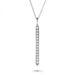 GRAPHITE DIAMOND PENDANT IN WHITE GOLD - NECKLACES