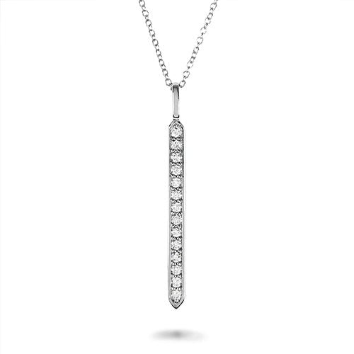 GRAPHITE DIAMOND PENDANT IN WHITE GOLD - NECKLACES
