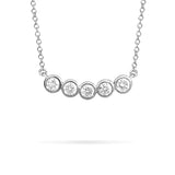 LUNA FIVE DIAMOND NECKLACE IN WHITE GOLD