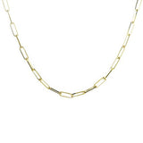 PAPERCLIP CHAIN NECKLACE IN YELLOW GOLD - NECKLACES