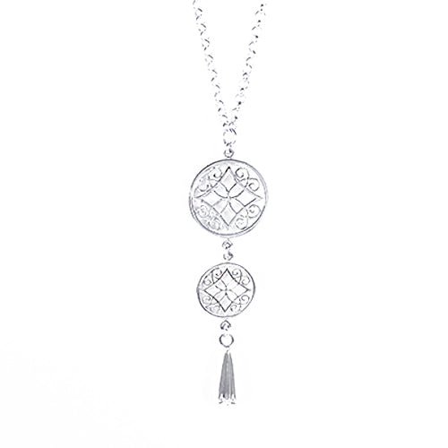 FILIGREE AND TASSEL NECKLACE IN STERING SILVER - NECKLACES