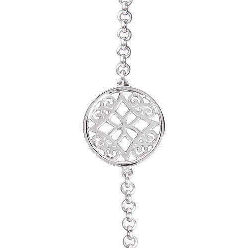 FILIGREE SIX CHARM NECKLACE IN STERLING SILVER - NECKLACES