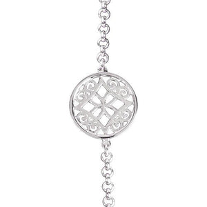 FILIGREE SIX CHARM NECKLACE IN STERLING SILVER - NECKLACES