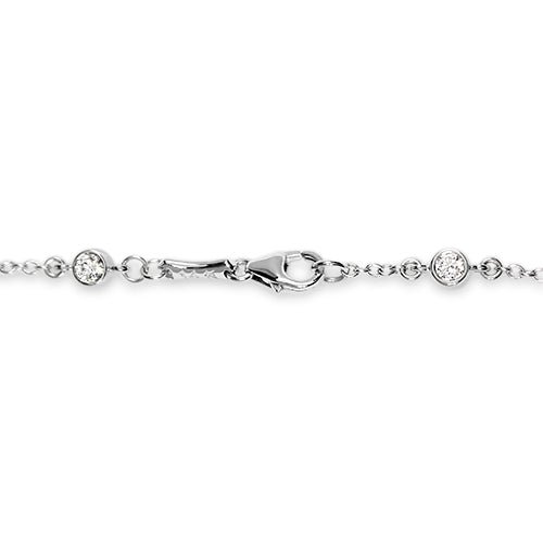 FLOATING DIAMOND NECKLACE IN WHITE GOLD - NECKLACES