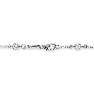 FLOATING DIAMOND NECKLACE IN WHITE GOLD - NECKLACES