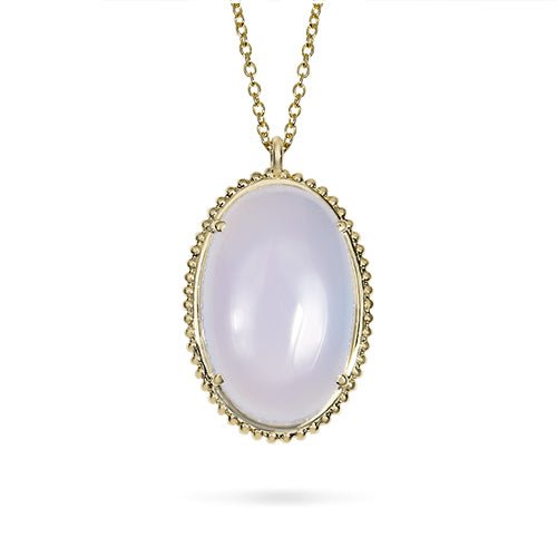 TESSA PENDANT WITH LAVENDER CHALCEDONY - NECKLACES