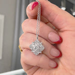 DAHLIA DIAMOND MEDIUM SIZE PENDANT IN 14 KARAT GOLD - NECKLACES