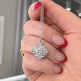 DAHLIA DIAMOND MEDIUM SIZE PENDANT IN 14 KARAT GOLD - NECKLACES