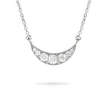 RISING CRESCENT DIAMOND PENDANT IN 14 KARAT GOLD - NECKLACES