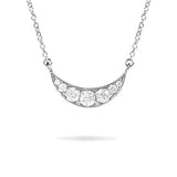 RISING CRESCENT DIAMOND PENDANT IN 14 KARAT GOLD - NECKLACES