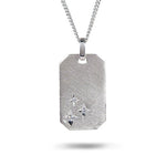CELESTE DIAMOND DOG TAG IN STERLING SILVER WITH DIAMOND - NECKLACES