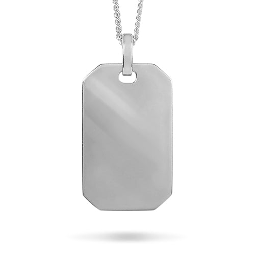 DOG TAG NECKLACE IN STERLING SILVER - NECKLACES
