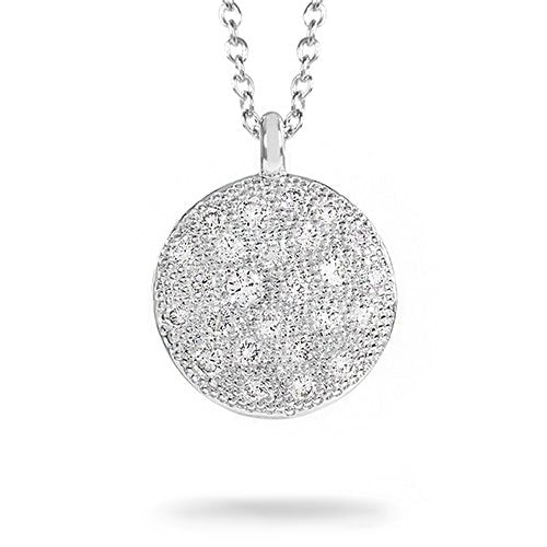 COBBLESTONE DIAMOND PENDANT IN WHITE GOLD -