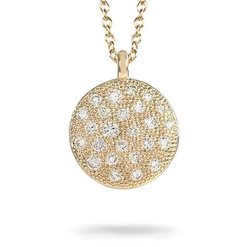 COBBLESTONE DIAMOND PENDANT IN YELLOW GOLD -