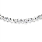 DIAMOND 12.51 CARAT RIVIERA NECKLACE IN WHITE GOLD - NECKLACES