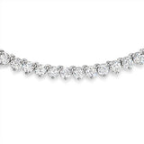 DIAMOND 12.51 CARAT RIVIERA NECKLACE IN WHITE GOLD - NECKLACES
