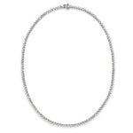 DIAMOND 12.51 CARAT RIVIERA NECKLACE IN WHITE GOLD - NECKLACES