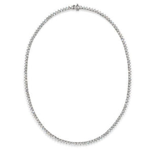 DIAMOND 12.51 CARAT RIVIERA NECKLACE IN WHITE GOLD - NECKLACES