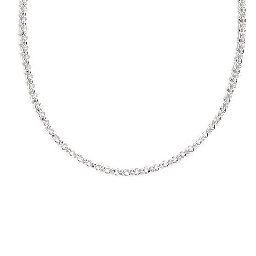 ROLO LINK CHAIN NECKLACE IN STERLING SILVER - NECKLACES